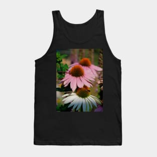 Echinacea Purpurea with Small Butterfly Tank Top